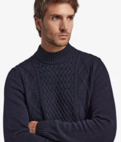 Dolcevita con motivo Fisherman in Cashmere Ultrasoft