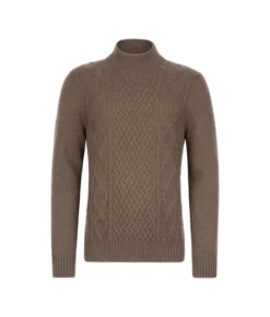 Dolcevita con motivo Fisherman in Cashmere Ultrasoft