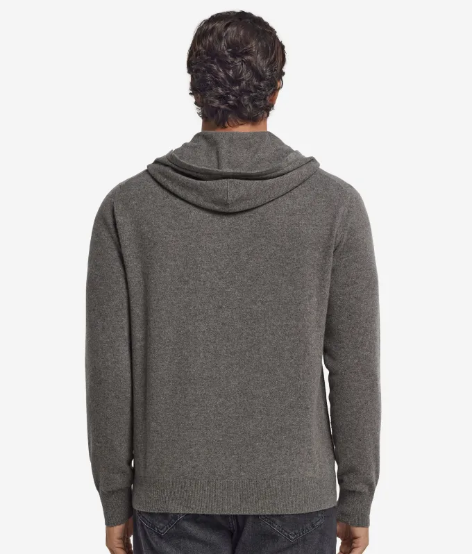 Felpa con zip in Cashmere Ultrasoft