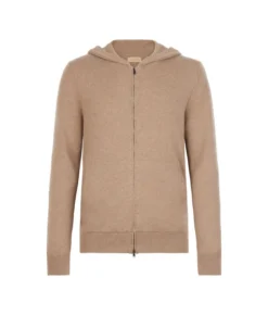 Felpa con zip in Cashmere Ultrasoft