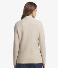 Giacca bicolore in lana e cashmere