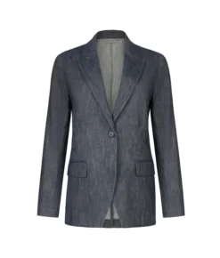 Giacca in cotone effetto denim