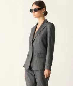 Giacca in cotone effetto denim