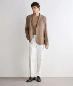 Giacca pied de poule in cashmere seta