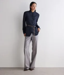 Giacca pied de poule in cashmere seta