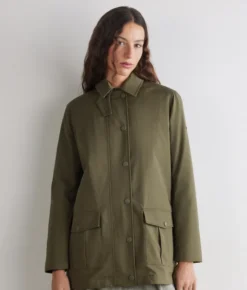 Giacca tecnica in cotone e cashmere