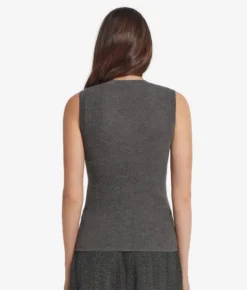 Gilet a costina in Cashmere Ultrafine
