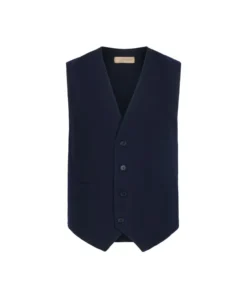 Gilet con bottoni in lana