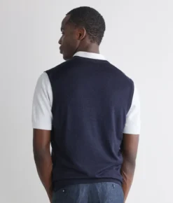 Gilet con scollo a V in Cashmere Ultrafine