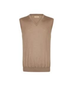 Gilet con scollo a V in Cashmere Ultrafine
