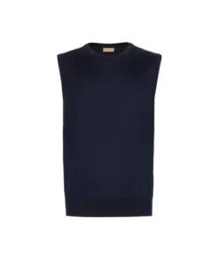 Gilet girocollo in Cashmere Ultrafine