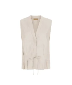 Gilet in lino lamè
