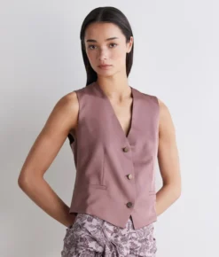 Gilet in raso opaco