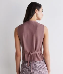 Gilet in raso opaco