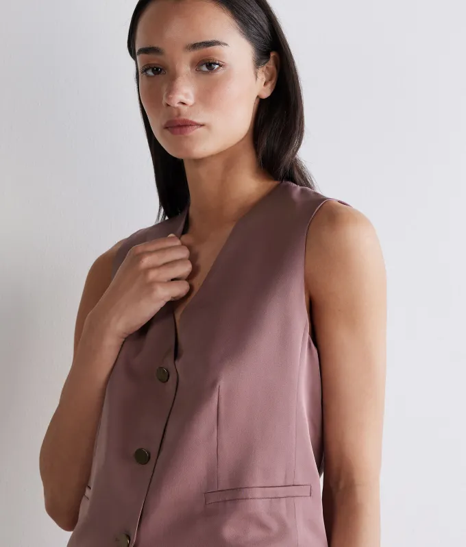 Gilet in raso opaco