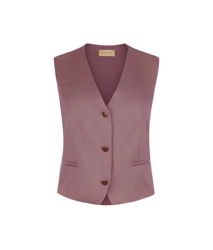 Gilet in raso opaco
