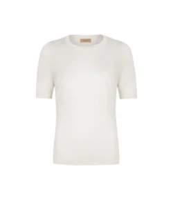 Girocollo a maniche corte in Cashmere Silkfine