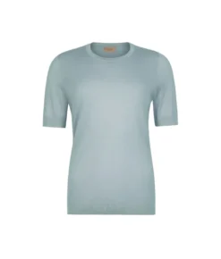 Girocollo a maniche corte in Cashmere Silkfine