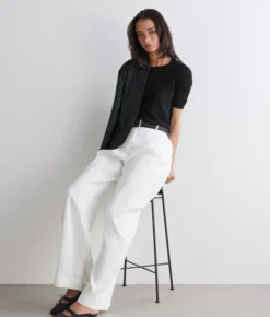 Girocollo a maniche corte in Cashmere Silkfine