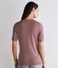 Girocollo a maniche corte in Cashmere Silkfine