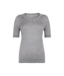 Girocollo a maniche corte in Cashmere Ultrafine