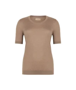 Girocollo a maniche corte in Cashmere Ultrafine