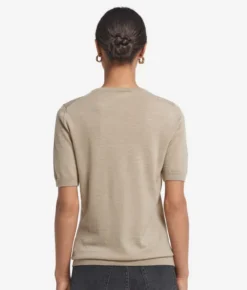 Girocollo a maniche corte in Cashmere Ultrafine