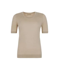 Girocollo a maniche corte in Cashmere Ultrafine