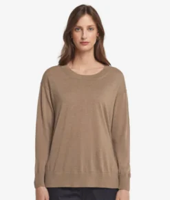 Girocollo con spacchi in Cashmere Ultrafine