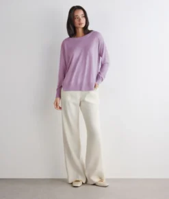 Girocollo con spacchi in Cashmere Ultrafine