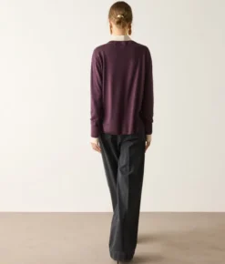 Girocollo con spacchi in Cashmere Ultrafine