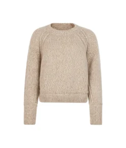 Girocollo con trecce in Cashmere Undyed Tricot