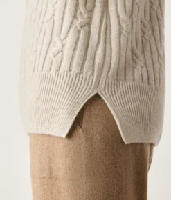 Girocollo coste intrecciate in Cashmere Ultrasoft
