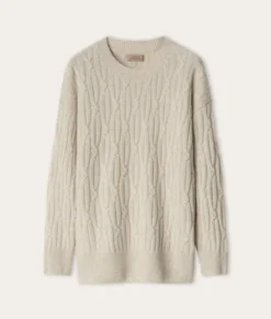 Girocollo coste intrecciate in Cashmere Ultrasoft