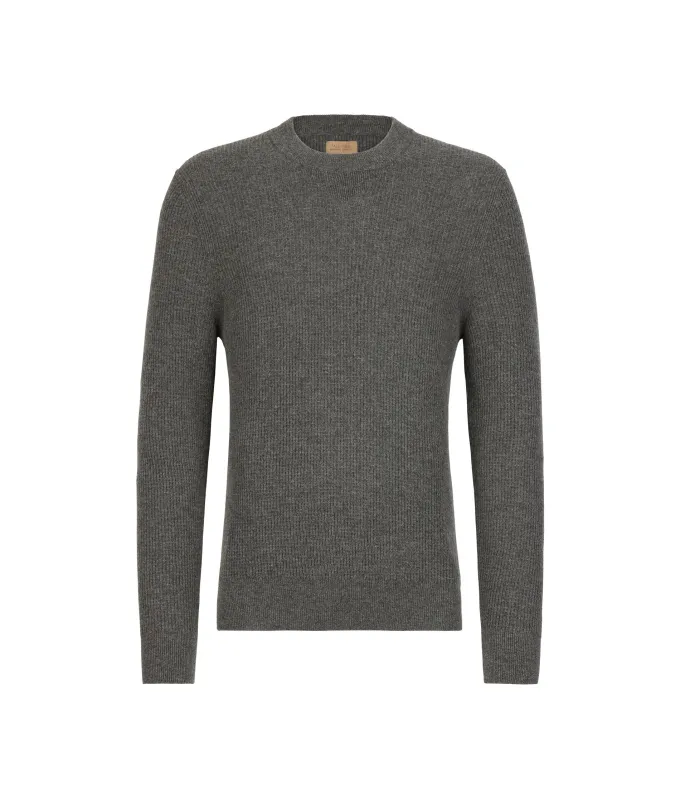 Girocollo punto waffle in Cashmere Ultrasoft