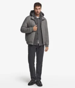 Giubbino reversibile in seta e cashmere