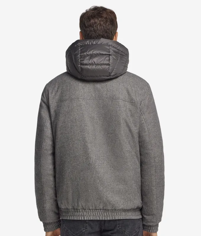 Giubbino reversibile in seta e cashmere