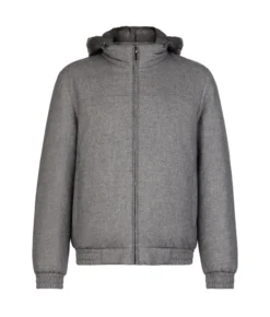 Giubbino reversibile in seta e cashmere