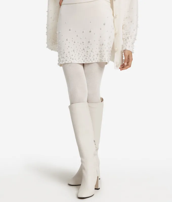 Gonna con perle in Cashmere Ultrasoft