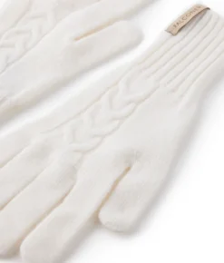 Guanti con intreccio in Cashmere Ultrasoft