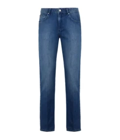 Jeans in cotone e lino