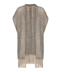 Kimono traforato con paillettes
