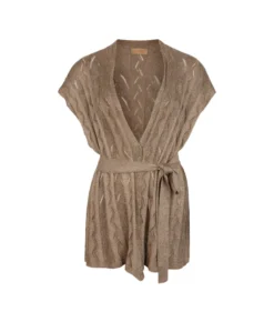 Kimono treccia coste lamé