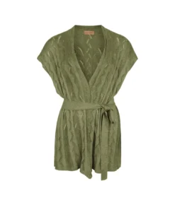 Kimono treccia coste lamé