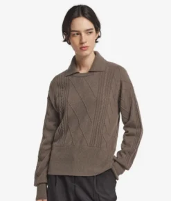 Maglia con colletto in Cashmere Ultrasoft