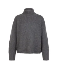 Maglia con collo a cratere in Cashmere Tricot