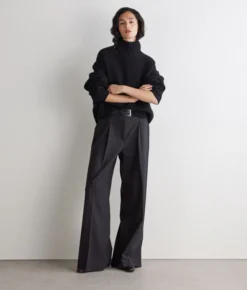 Maglia con collo a cratere in Cashmere Tricot