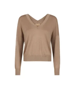 Maglia con doppio scollo a V in Cashmere Ultrafine