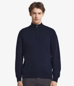 Maglia con mezza zip in Cashmere Ultrasoft