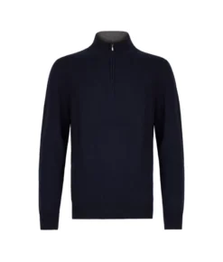 Maglia con mezza zip in Cashmere Ultrasoft